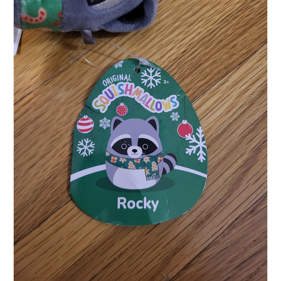 Squishmallows Rocky Raccoon Christmas Ornament 2021 Holiday Squad NWT 3.5” - Picture 10 of 14